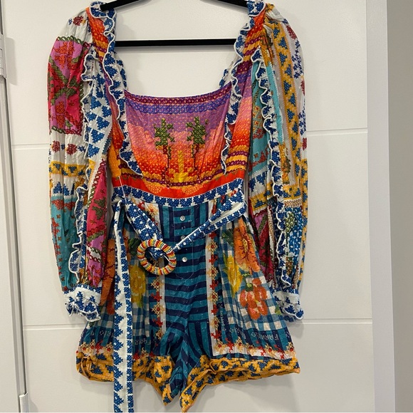 $230 FARM Rio Summer Vibe Romper Size Small - Picture 5 of 15
